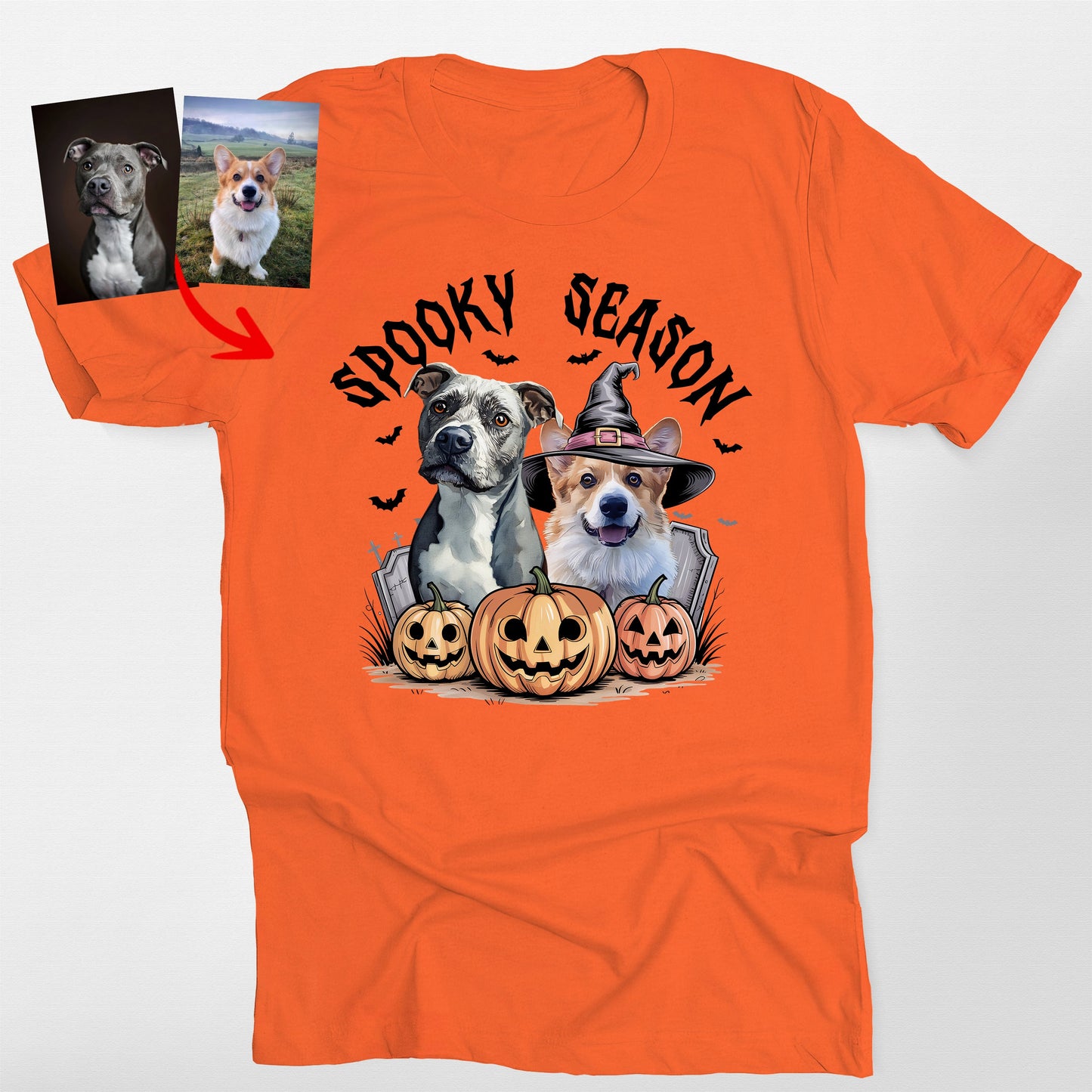Custom Dog Halloween Bella Canvas T-Shirt for Pet Lovers