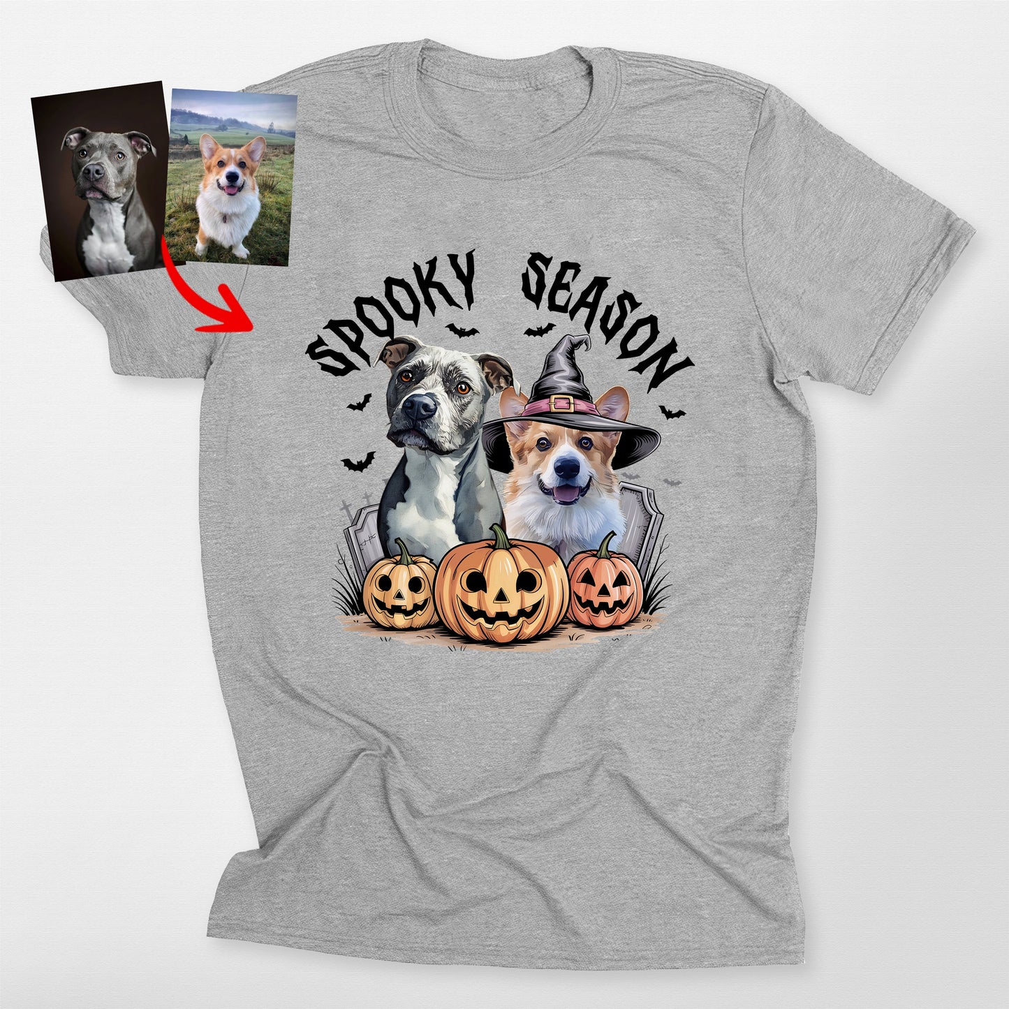 Custom Dog Halloween Bella Canvas T-Shirt for Pet Lovers