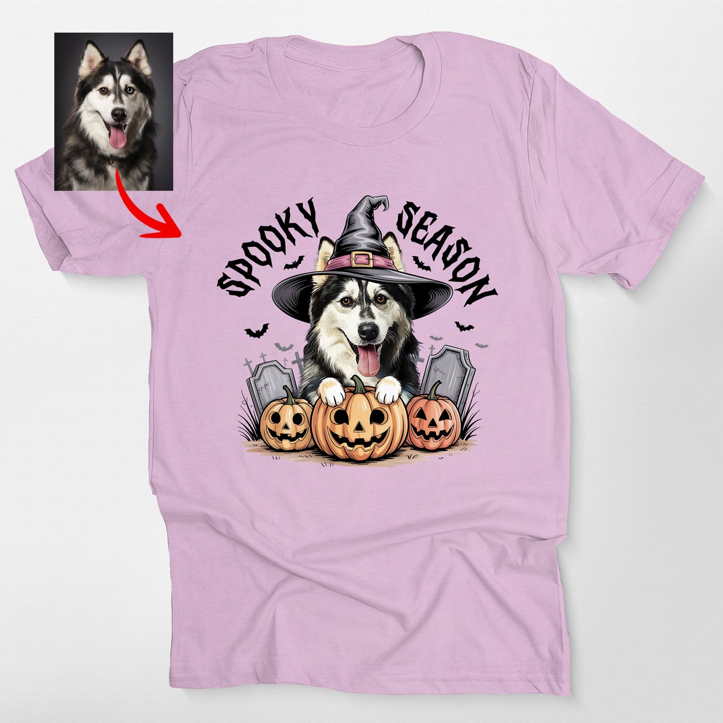 Custom Dog Halloween Bella Canvas T-Shirt for Pet Lovers