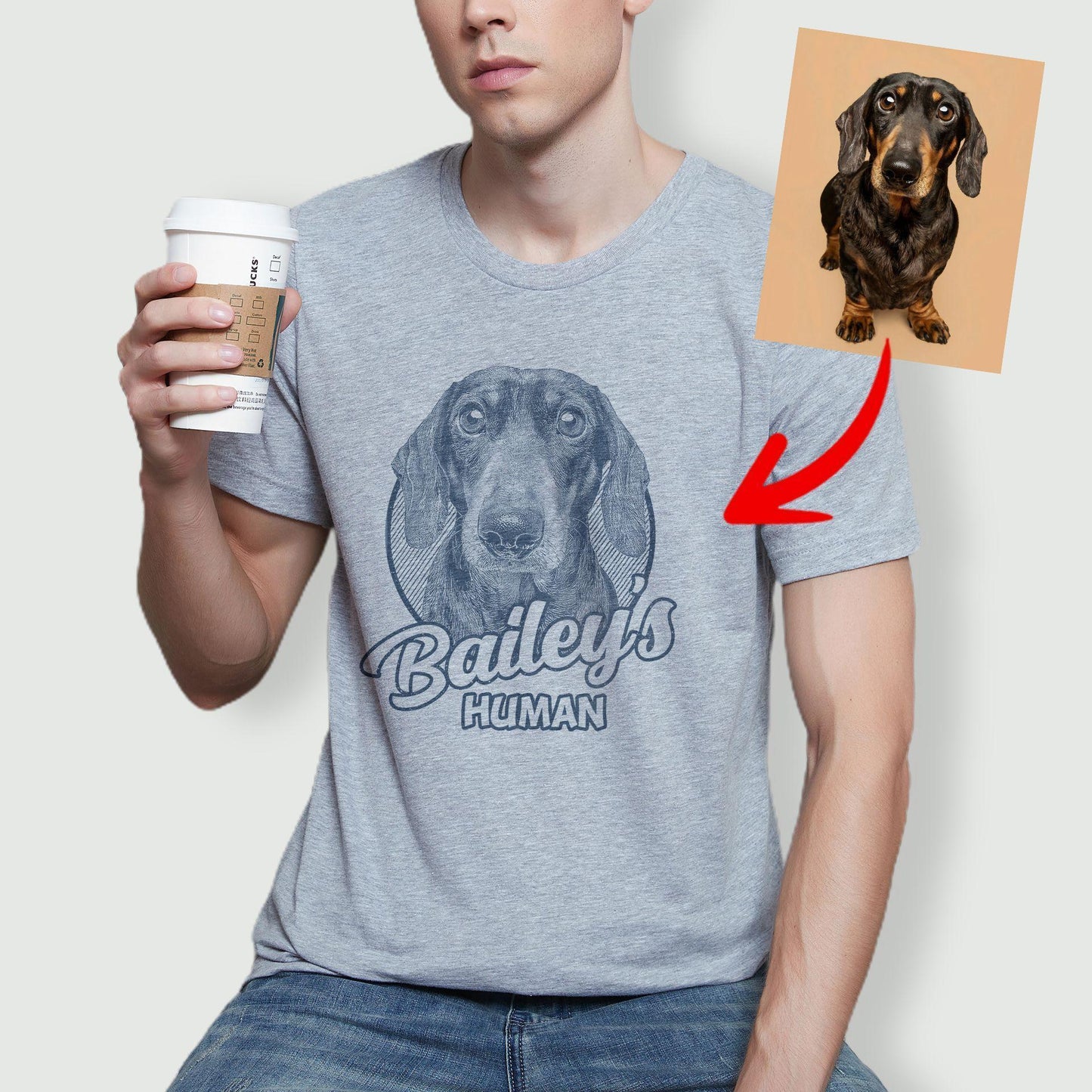 Personalized Dogface Unisex T-shirt