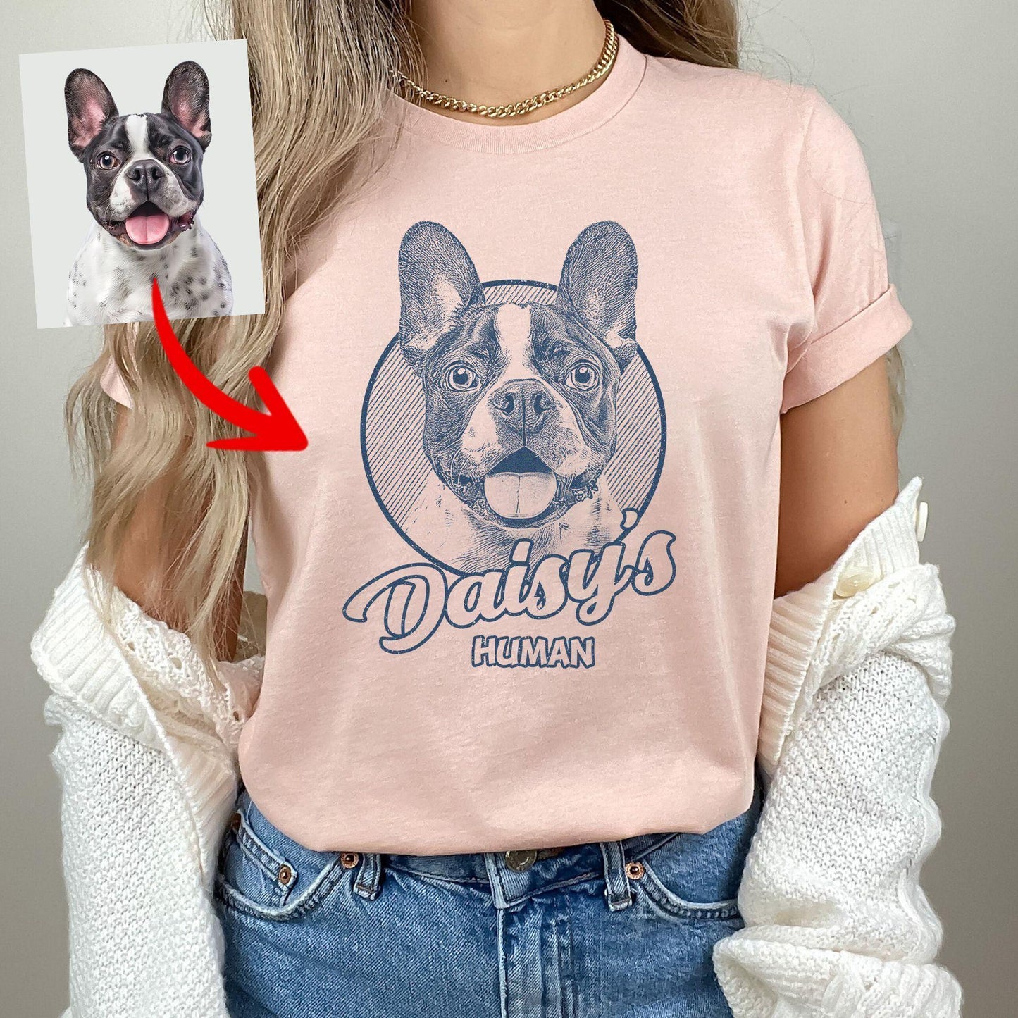 Personalized Dogface Unisex T-shirt